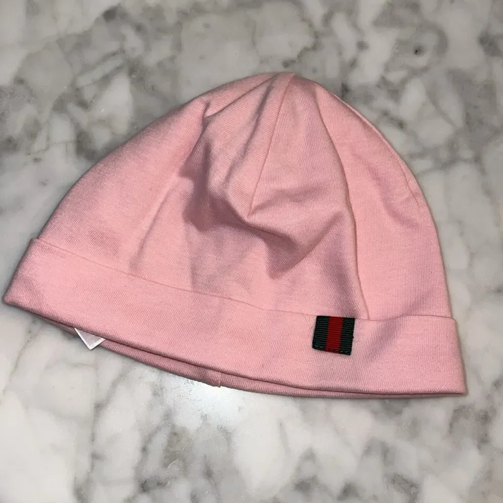 GUCCI PINK LOGO 3 PIECE BABYSUIT GIFT SET 3/6M